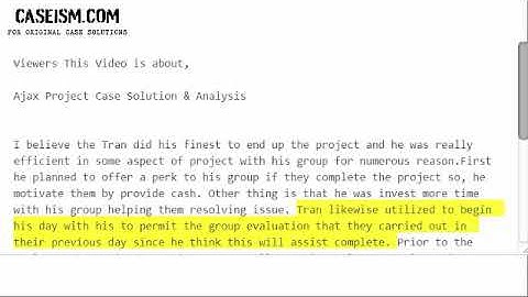 Ajax Project Case Solution & Analysis-  Caseism.com