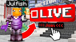 LIVE ON MY MINECRAFT SURVIVAL SERVER! | julfish.talonmc.net