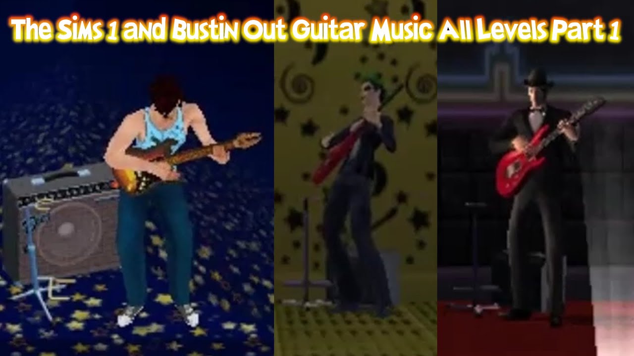 The Sims 1 and Bustin' Out Guitar Music All Levels Part 1