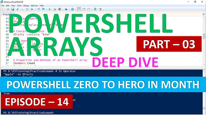 PowerShell Arrays Deep Dive #PowerShellArrays - Part 3 | EP 14 | PowerShell Zero to Hero in Month