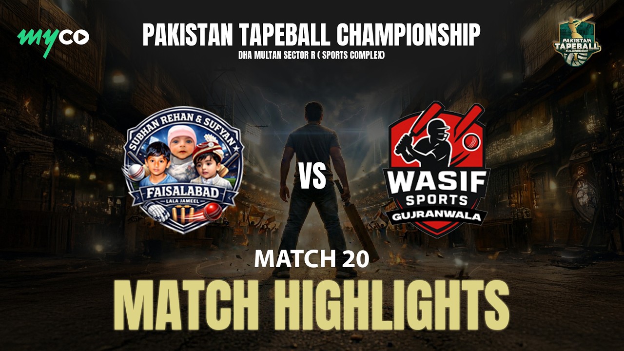 Highlights | Wasif Sports vs Faisalabad | Pakistan Tape Ball | Match 20 | on Myco