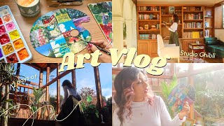 ART VLOG: 12 days of Studio Ghibli 🍃☁️ a cozy week in my life & painting through day and night