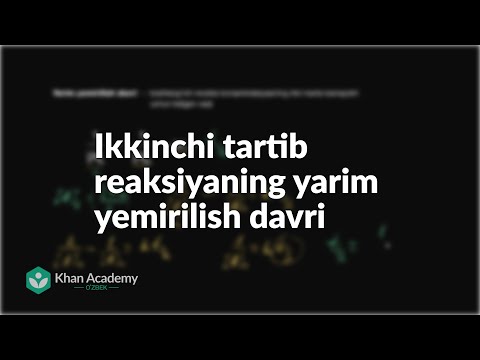 Video: Yarim tartibli reaksiya nima?