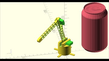 My super small HK 5320 Servo 4 DOF robot arm - OpenSCAD prototype...