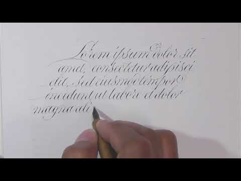 Delicate Copperplate Writing