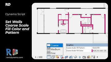 Dynamo Script: Set Walls Coarse Scale Fill Color and Pattern