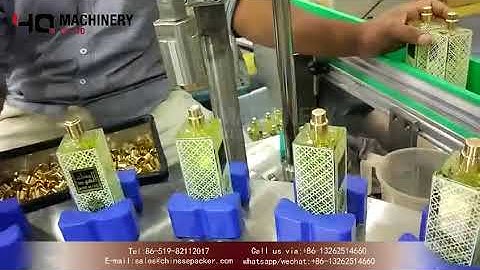 Automatic fragrance perfume bottle cleaning filling and crimping machine|YQ machinery bottle fillers