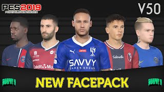 PES 2019 | NEW FACEPACK V50 CPK & SIDER VERSION | FACE MIXED