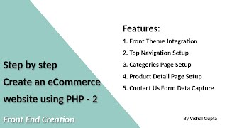 Step by step create an eCommerce website using PHP - Part 2 (Front End Creation)