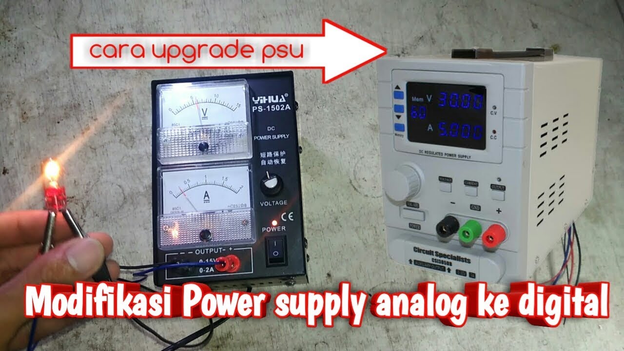 Cara merubah dan memodifikasi psu power suply variable analog menjadi