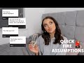 QUICK FIRE ASSUMPTIONS CHALLENGE!! // I HAD TO ANSWER WITH NO EDITS LOL! | Adina May