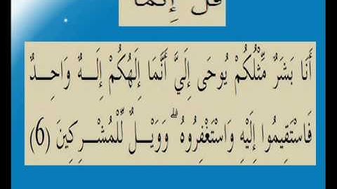 القران الكريم سورة فصلت الاية 6.wmv