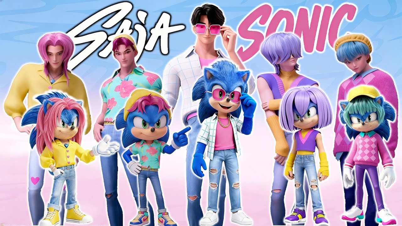 SONIC превратился в SAJA BOYS?!🤯🔥| Soda Pop K-POP Demon Hunters Tiles Hop Challenge