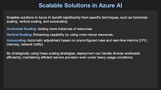 AI 102 2 18 Optimize and manage resources for deployment including scalability and foundational mod