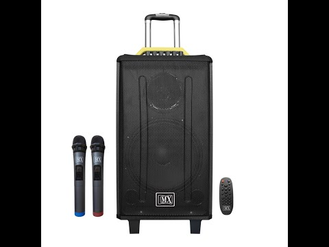wooden-multimedia-trolley-bluetooth-active-speaker-with-2-wireless-uhf-microphones-usb-&-aux-input
