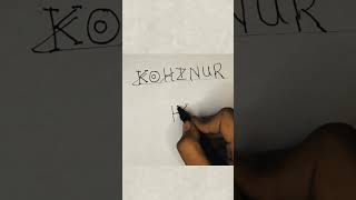 Kohinur Name Logo Design