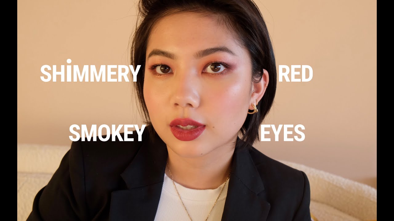 SHIMMERY RED SMOKEY EYES - YouTube