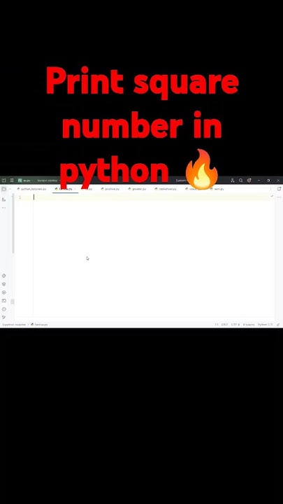 #Pattern-5 Print square number pattern in python π₯π₯ - YouTube