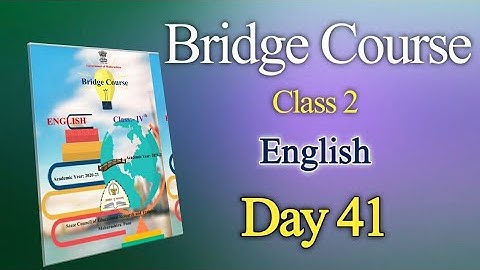 Bridge Course | Class 2 | English | Day 41 | Std 2nd Urdu medium