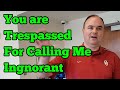 Re-Upload -Trespassed for hurting cop's feelings with truth  [Moore Oklahoma]