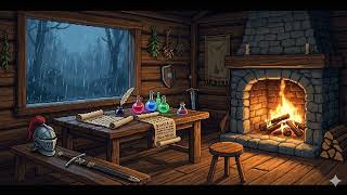stay inside, it's raining ⛈️ Medieval Workshop / Rain Sounds