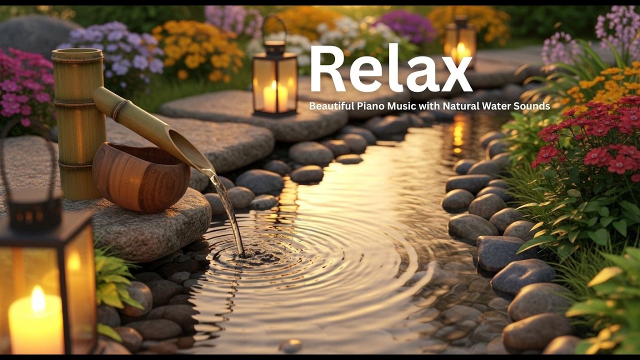 Relax Your Body & Mind 🌿 Beautiful Piano Music with Natural Water ...