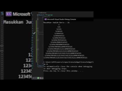 22. VB Console | Number Pattern Triangle