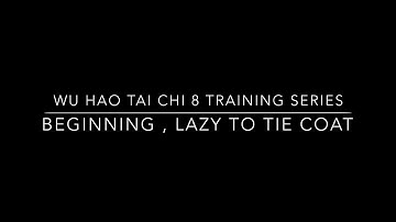 Wu Hao Tai Chi 8 Training Series Part 1 Lazy to Tie Coat