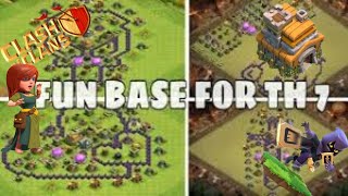 CLASH OF CLAN TH 7 BEST FUNNY TROLL BASE #gaming #clashofclans #cocbase screenshot 1