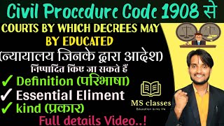 CPC 1908 से Courts by which Decrees may be Executed (Section 38-46) l Full details Lecture #cpc1908 screenshot 2