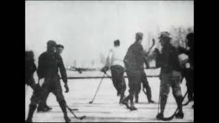 The first film footage ever taken of #hockey game on Feb 24th, 1898.