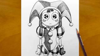 How to Draw Pomni Step by Step | The Amazing Digital Circus Drawing
