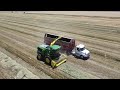 John deere 9900 spfh w 649 windrower pickup head demonstration 2