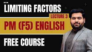 ACCA F5 – Performance Management | Lecture 3: Practice MCQs — Limiting Factor Analysis