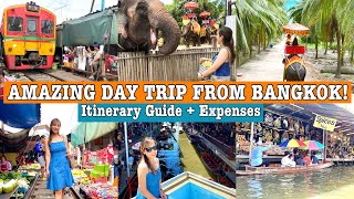 FLOATING MARKET + MAEKLONG RAILWAY MARKET + ELEPHANT FEEDING | Thailand Series