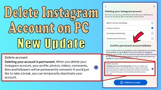 How to delete instagram account permanently 2023 on PC laptop desktop computer on web browser Mac