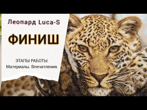 Вышивка крестом леопард