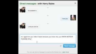 A fan talking to Harry Styles on Twitter