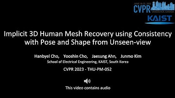 [CVPR 2023] Implicit 3D Human Mesh Recovery using Consistency with Pose and Shape from Unseen-view