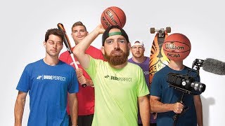 Dude Perfect but they get really hyped over missing everything