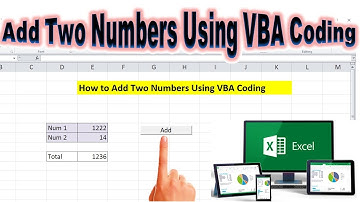 Add Two Numbers Using VBA Coding in MS Excel | Learn VBA Add 2 Numbers Excel Hindi