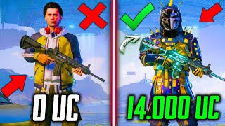 УСПЕХ! ПРОКАЧАЛ АККАУНТ НА 14000 UC В PUBG MOBILE! ВЫБИЛ и ПРОКАЧАЛ НОВУЮ M416! ПРОКАЧКА АККАУНТА!