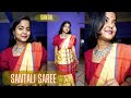 Traditional santali saree draping tutorial easy step by stepsada bande  baha bonga series 