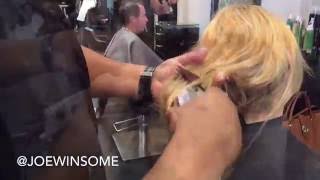 Girl Shaves her entire head amber rose style