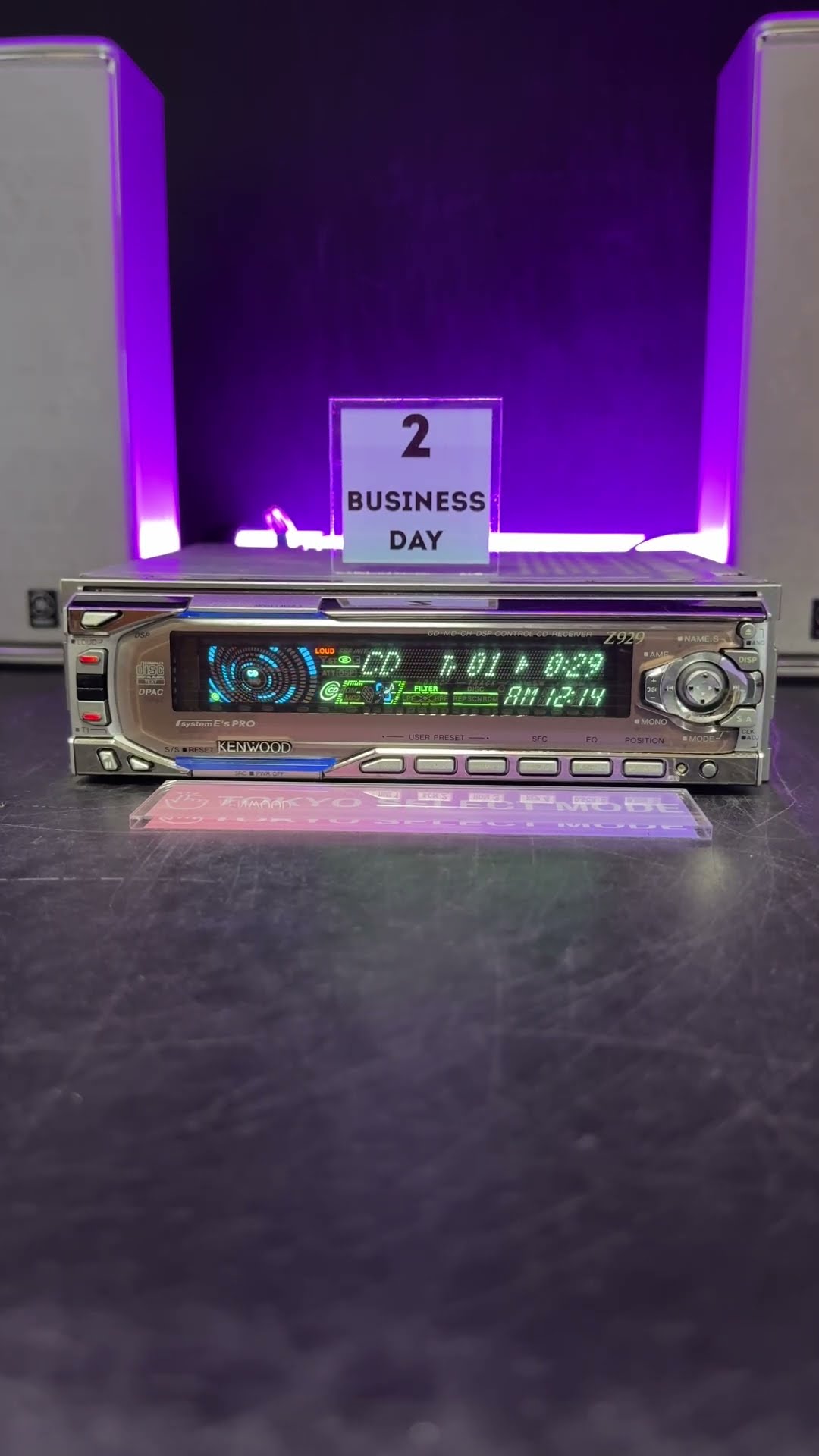 KENWOOD Z929 CDプレーヤー Kenwood Z929 1DIN Car Audio CD Player JDM Spectrum Analyzer - YouTube