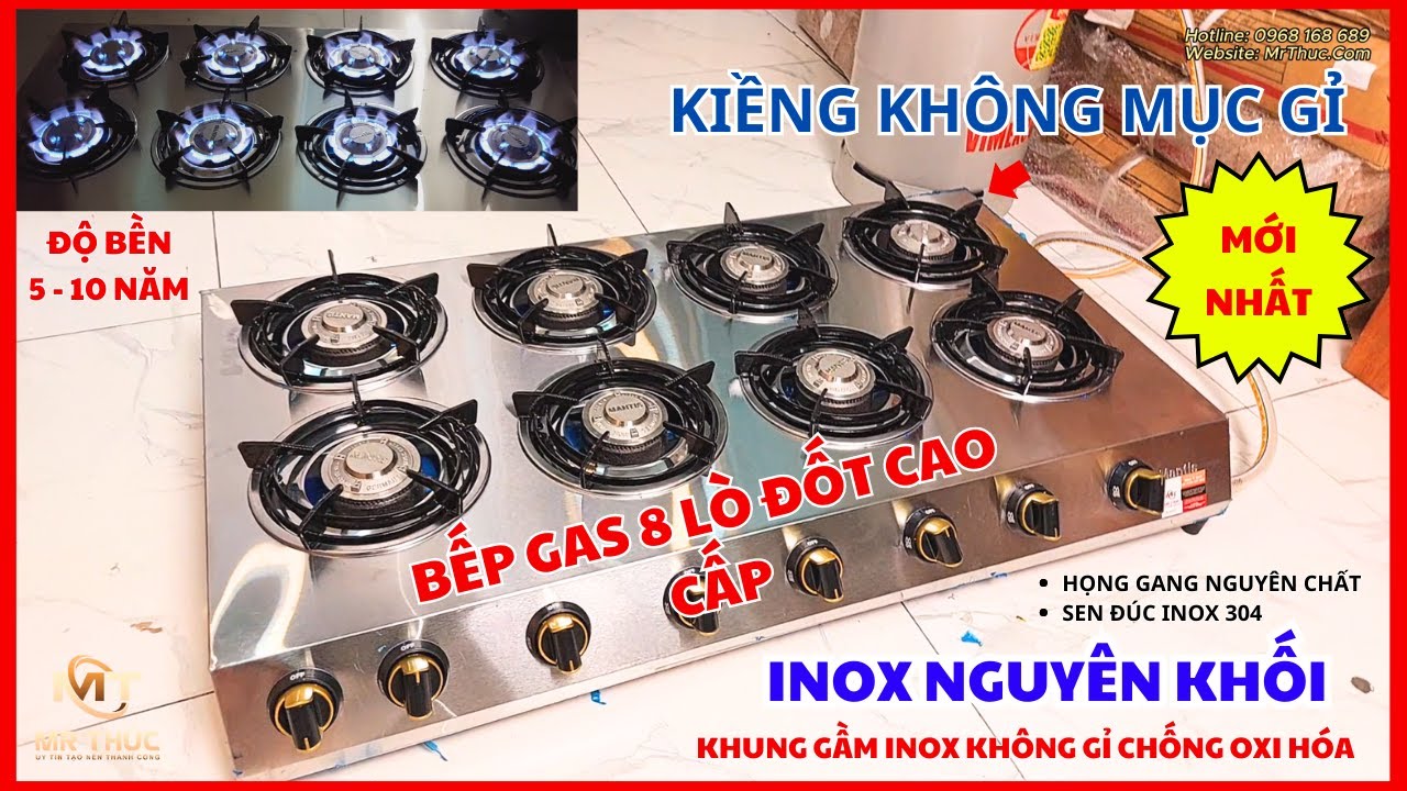 Bếp Gas 8 Họng CAO CẤP HÀNG VIỆT NAM CHẤT LƯỢNG CAO | Bếp Gas 8 Lò Đốt ...