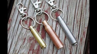 Making bullet shell casing keychains!