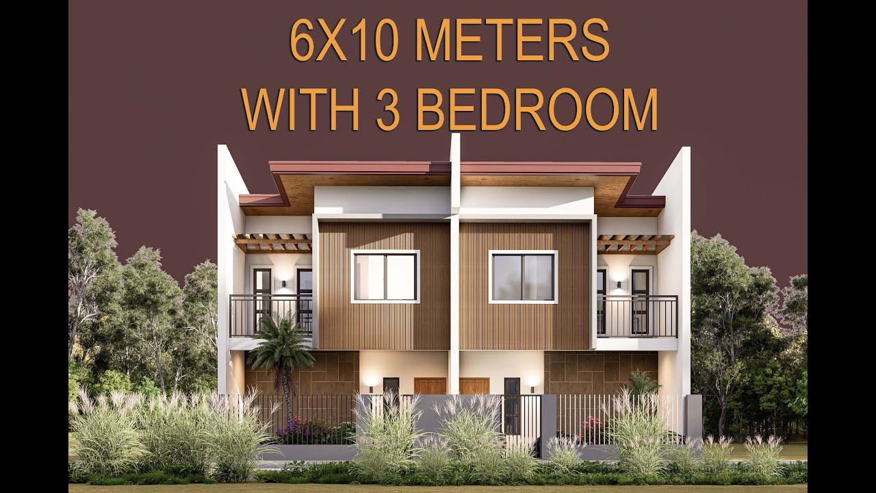 6X10 METERS HOUSE DESIGN IDEA WITH 3 BEDROOM