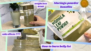 How To Burn Belly Fat | Moringa Powder Benefits | Weight Loss Drink | How To Lose Weight Naturally