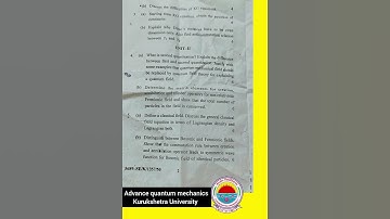 Advance quantum mechanics #special chance exam paper #kukuniversity #important #mscphysics